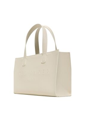 TED BAKER London SMALL Suricon Faux Leather Structured Tote Embossed Logo NWT